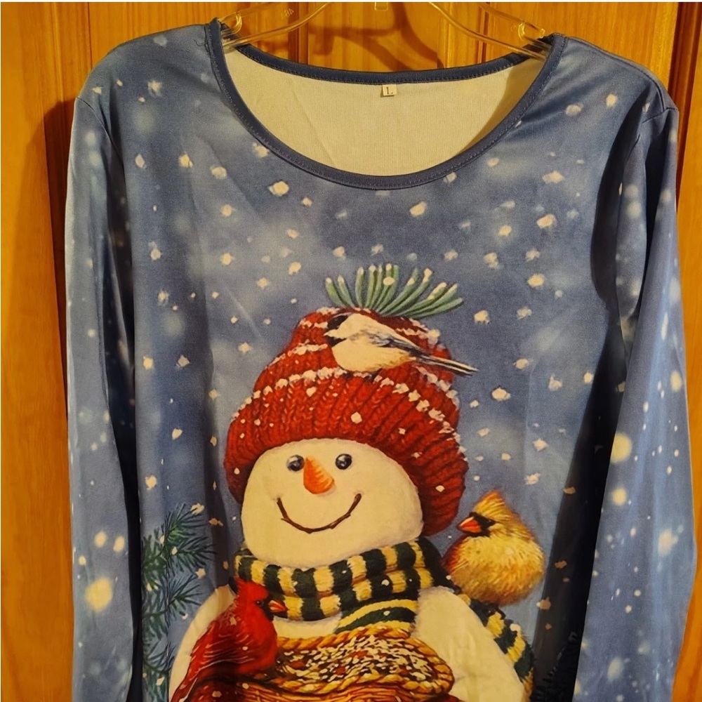 Festive Snowman Long Sleeve Shirt